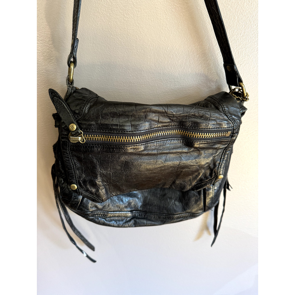 Black Leather CrossBody Bag